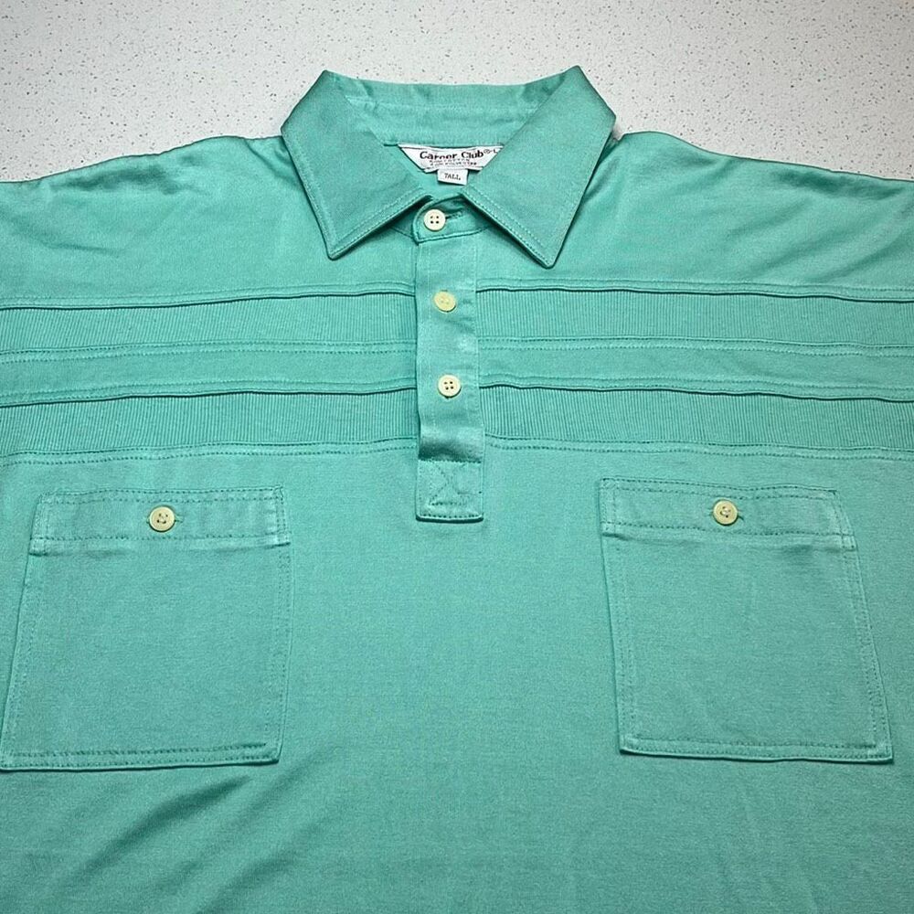 Vintage Career Club Double Pocket Cotton/Poly Blend Polo Shirt Mens Large Tall